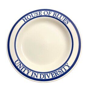 Vtg Restaurantware House of Blues Unity in Diversity Plate Syracuse China